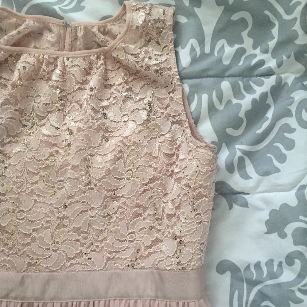 Blush sequins formal dress